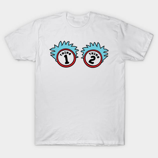 Thing 1 and Thing 2 T-Shirt by JAFARSODIK